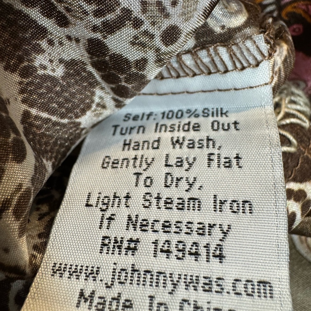 NWT - Johnny Was silk/embroidered Flora - Picture 3 of 16